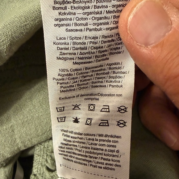 Vero Moda VMPRETTY 100% Cotton Mini Dress Hedge Green with Spaghetti Straps XL - Picture 6 of 11